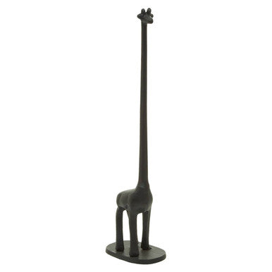 Orsina Fauna Black Giraffe Toilet Roll Holder | Modern Animal Decor