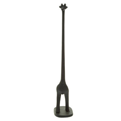 Orsina Fauna Black Giraffe Toilet Roll Holder | Modern Animal Decor