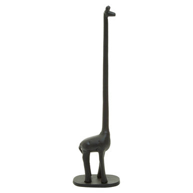 Orsina Fauna Black Giraffe Toilet Roll Holder | Modern Animal Decor