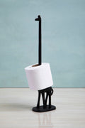 Orsina Fauna Black Giraffe Toilet Roll Holder | Modern Animal Decor