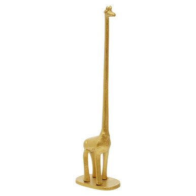 Orsina Fauna Giraffe Toilet Roll Holder – Luxury Gold Finish Decor