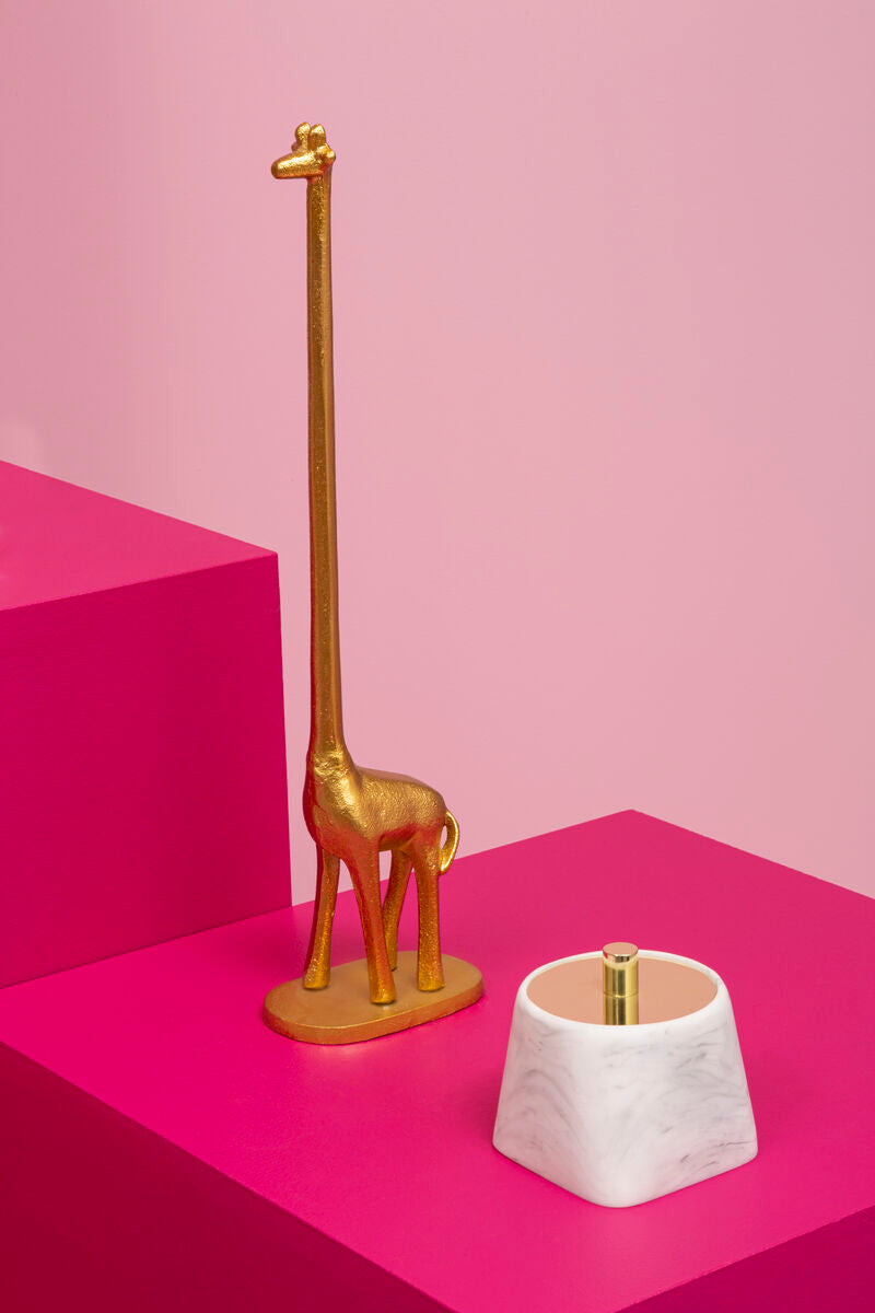 Orsina Fauna Giraffe Toilet Roll Holder – Luxury Gold Finish Decor