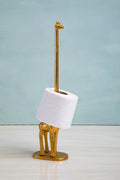 Orsina Fauna Giraffe Toilet Roll Holder – Luxury Gold Finish Decor