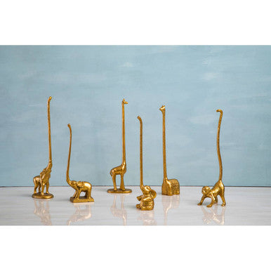 Orsina Fauna Giraffe Toilet Roll Holder – Luxury Gold Finish Decor