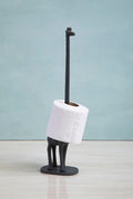 Orsina Fauna Giraffe Toilet Roll Holder – Grey Freestanding Storage