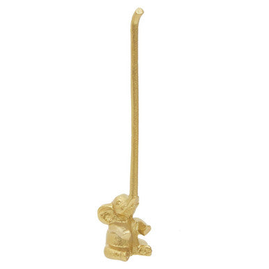Orsina Fauna Elephant Toilet Roll Holder – Gold Finish Bathroom Decor