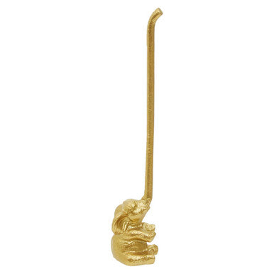 Orsina Fauna Elephant Toilet Roll Holder – Gold Finish Bathroom Decor