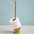 Orsina Fauna Elephant Toilet Roll Holder – Gold Finish Bathroom Decor