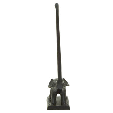 Orsina Fauna Elephant Toilet Roll Holder – Black Finish Bathroom Decor