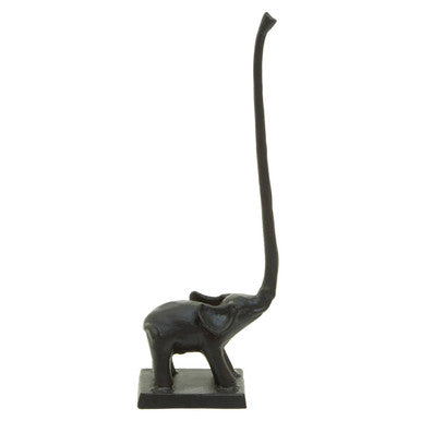 Orsina Fauna Elephant Toilet Roll Holder – Black Finish Bathroom Decor