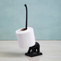 Orsina Fauna Elephant Toilet Roll Holder – Black Finish Bathroom Decor