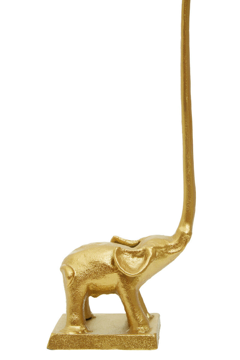 Orsina Fauna Gold Elephant Toilet Roll Holder | Freestanding Square Base