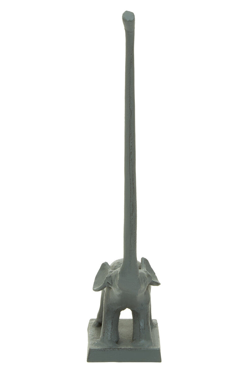 Orsina Fauna Grey Elephant Freestanding Toilet Roll Holder - Square Base
