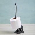 Orsina Fauna Grey Elephant Freestanding Toilet Roll Holder - Square Base