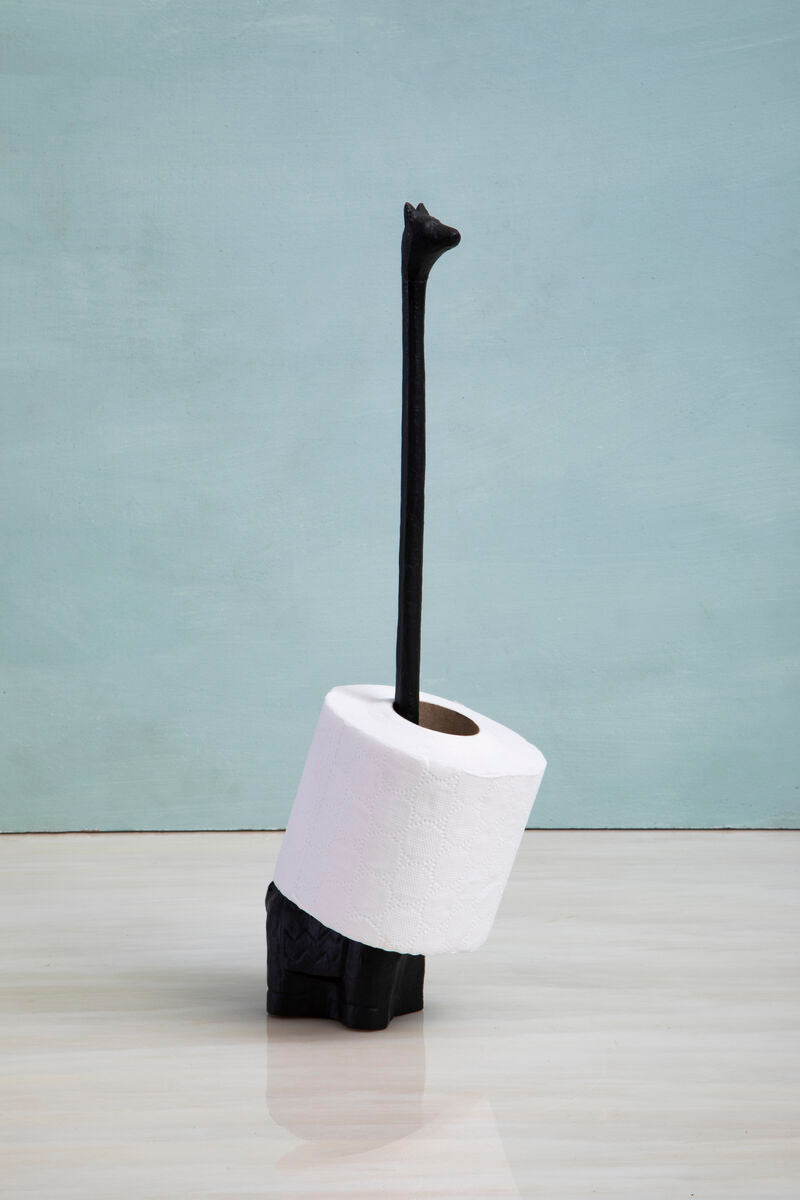 Orsina Llama Toilet Roll Holder – Black Finish Animal Bathroom Decor