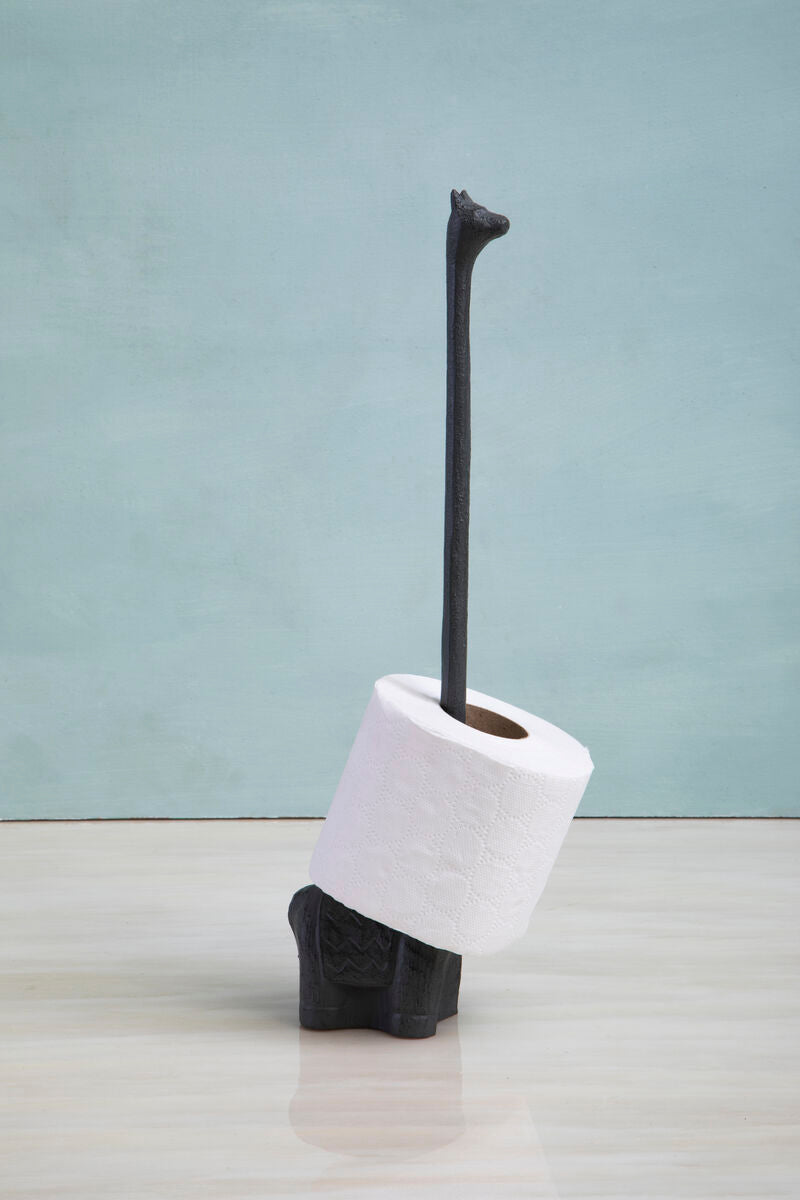 Orsina Fauna Llama Toilet Roll Holder – Grey Finish Animal Decor