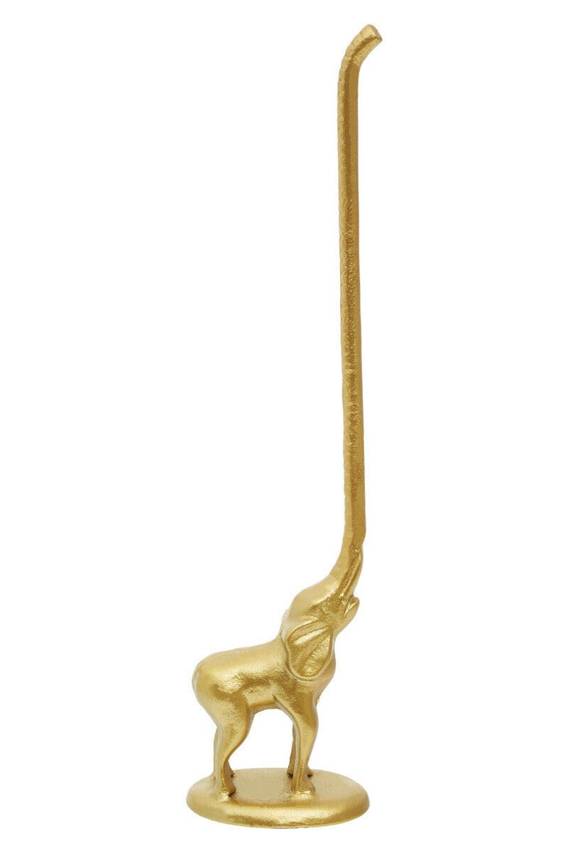 Orsina Gold Elephant Toilet Roll Holder – Freestanding Bathroom Decor