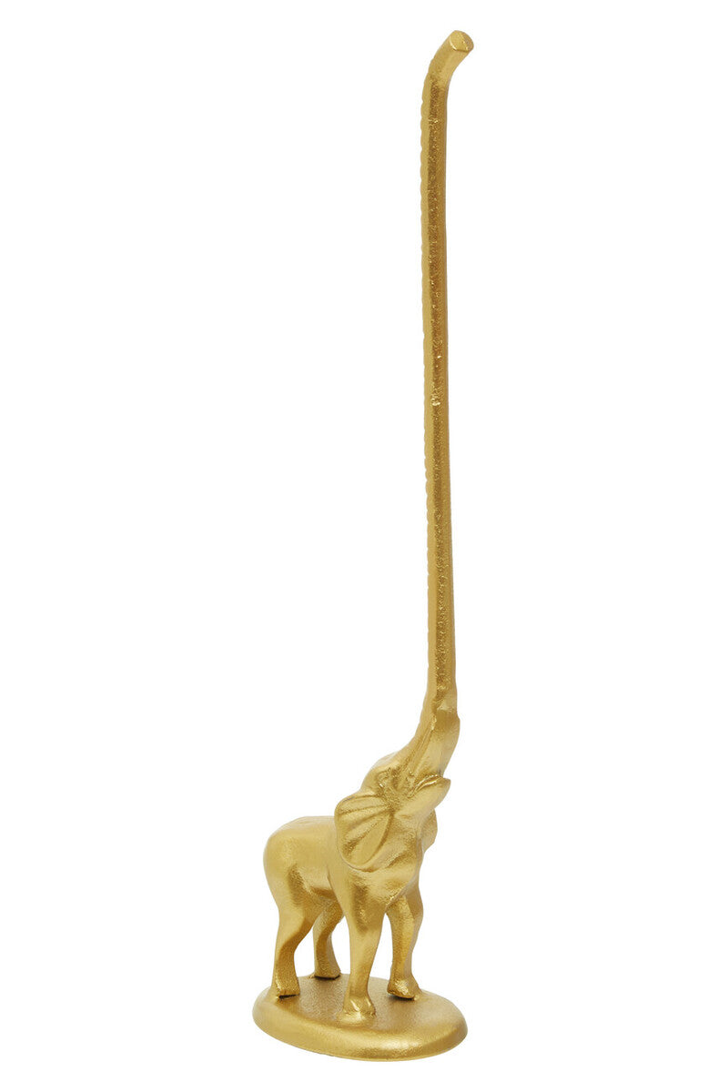 Orsina Gold Elephant Toilet Roll Holder – Freestanding Bathroom Decor