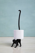 Orsina Fauna Monkey Toilet Roll Holder – Luxury Black Bathroom Decor