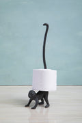 Orsina Fauna Monkey Toilet Roll Holder – Grey Freestanding Bathroom Decor