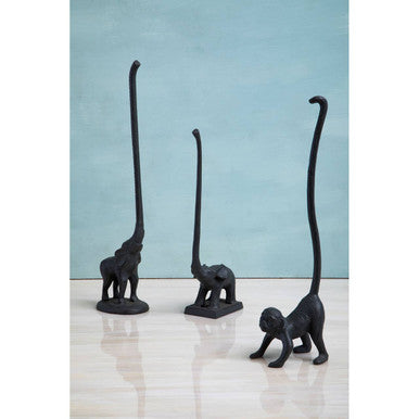Orsina Fauna Monkey Toilet Roll Holder – Grey Freestanding Bathroom Decor