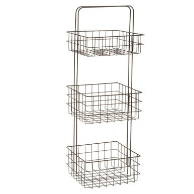 Orsina Kirby 3-Tier Black Storage Caddy | Modern Bathroom Organizer
