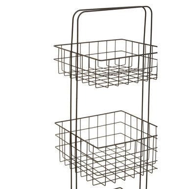 Orsina Kirby 3-Tier Black Storage Caddy | Modern Bathroom Organizer