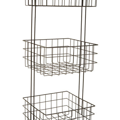 Orsina Kirby 3-Tier Black Storage Caddy | Modern Bathroom Organizer