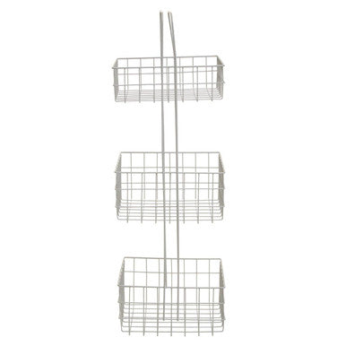 Orsina Kirby Three Tier White Storage Caddy | Bathroom Countertop Organiser