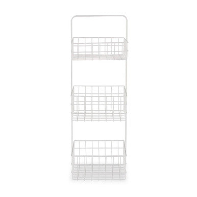 Orsina Kirby Three Tier White Storage Caddy | Bathroom Countertop Organiser