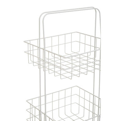 Orsina Kirby Three Tier White Storage Caddy | Bathroom Countertop Organiser