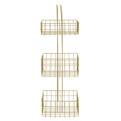 Orsina Kirby Three Tier Gold Storage Caddy | Luxury Bathroom Organiser