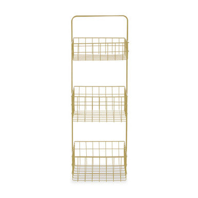 Orsina Kirby Three Tier Gold Storage Caddy | Luxury Bathroom Organiser