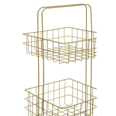 Orsina Kirby Three Tier Gold Storage Caddy | Luxury Bathroom Organiser