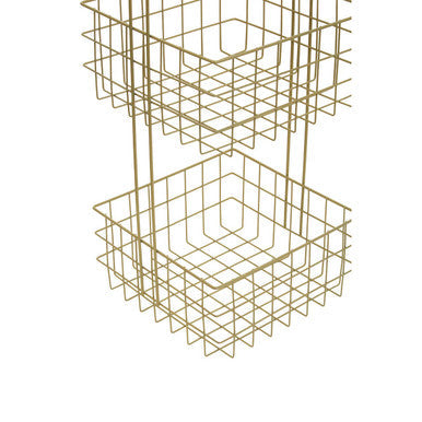 Orsina Kirby Three Tier Gold Storage Caddy | Luxury Bathroom Organiser