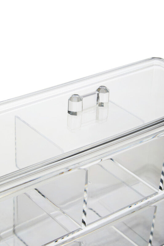 Orsina Romm 6-Compartment Clear Plastic Makeup & Cosmetic Organiser