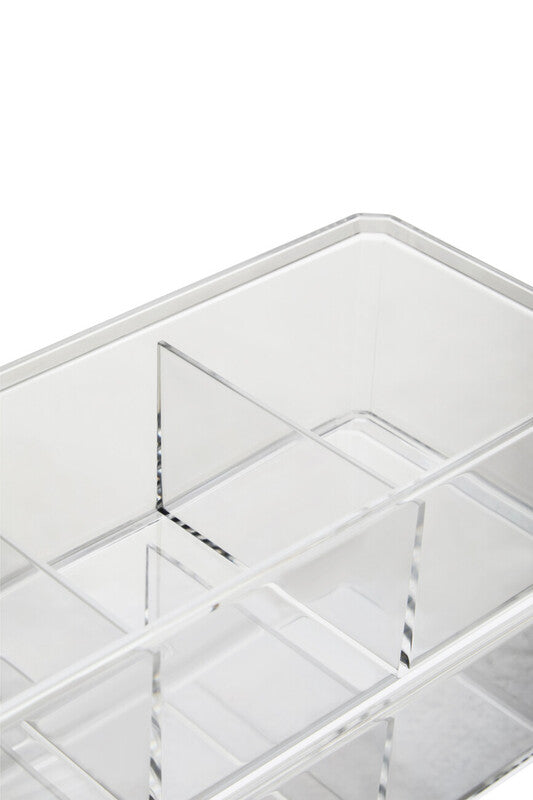 Orsina Romm 6-Compartment Clear Plastic Makeup & Cosmetic Organiser