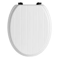 Orsina Brooks White Panel Effect Toilet Seat – Modern Bathroom Fixture