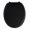 Orsina Brooks Matte Black Toilet Seat – Modern Bathroom Upgrade