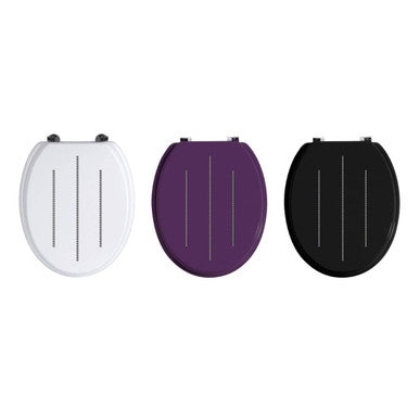 Orsina Black Toilet Seat with Diamante Detail – Luxury Modern Bathroom