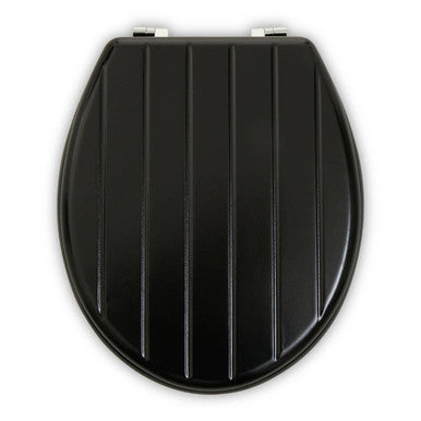 Orsina Brooks Black Panel Effect Toilet Seat – Modern Bathroom Decor