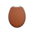 Orsina Brooks Antique Brown Toilet Seat – Natural Wood Style Finish