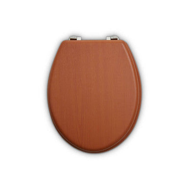 Orsina Brooks Antique Brown Toilet Seat – Natural Wood Style Finish