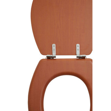 Orsina Brooks Antique Brown Toilet Seat – Natural Wood Style Finish