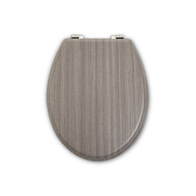 Orsina Brooks Grey Wood Toilet Seat – Modern Contemporary Bathroom Decor