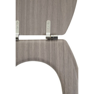 Orsina Brooks Grey Wood Toilet Seat – Modern Contemporary Bathroom Decor