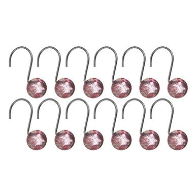 Orsina Hot Pink Resin Shower Curtain Hooks – Modern Bathroom Decor