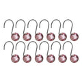 Orsina Hot Pink Resin Shower Curtain Hooks – Modern Bathroom Decor