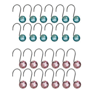 Orsina Hot Pink Resin Shower Curtain Hooks – Modern Bathroom Decor