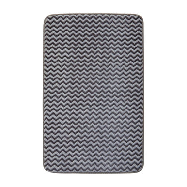 Orsina Soak Chevron Bath and Pedestal Mat Set – Modern Bathroom Decor